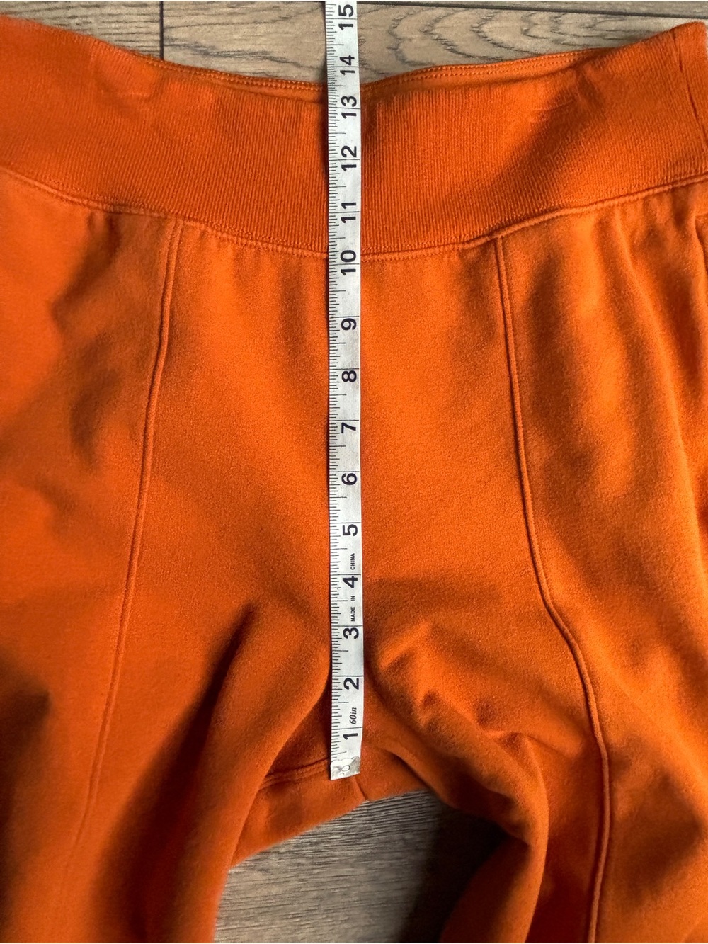 Athleta Retroplush Straight Leg Pants Sweatpants Orange Autumn Fall Sz Medium - Picture 5 of 13